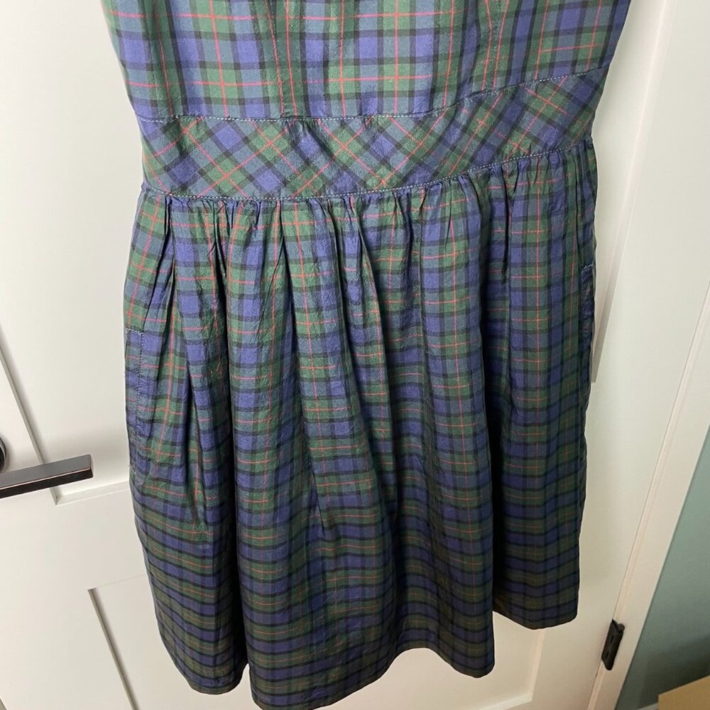Tommy Hilfiger Silk Plaid Midi Dress - Picture 4 of 10